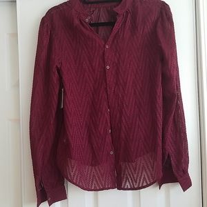 NWT Sheer Free People Blouse.